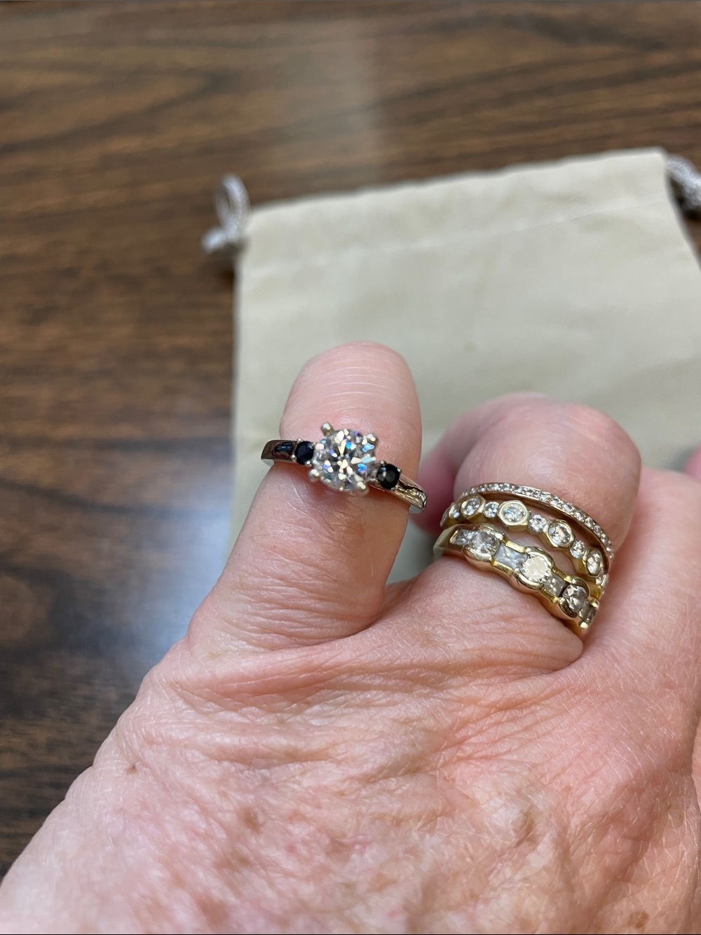 Sterling CZ engagement ring
